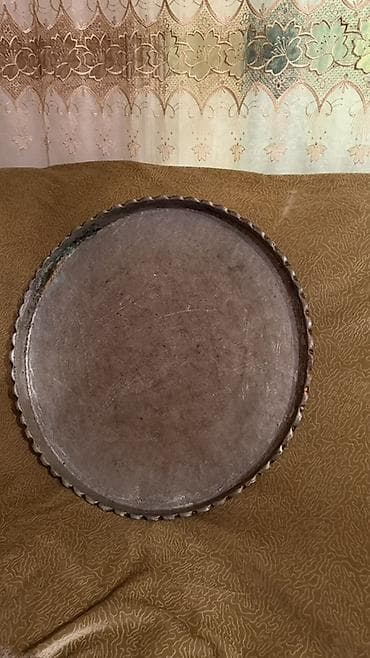 divar dekoru: Dəyirmi metal sini/tray Paxlava bişirmə üçün qabağıyla satılır - — 2