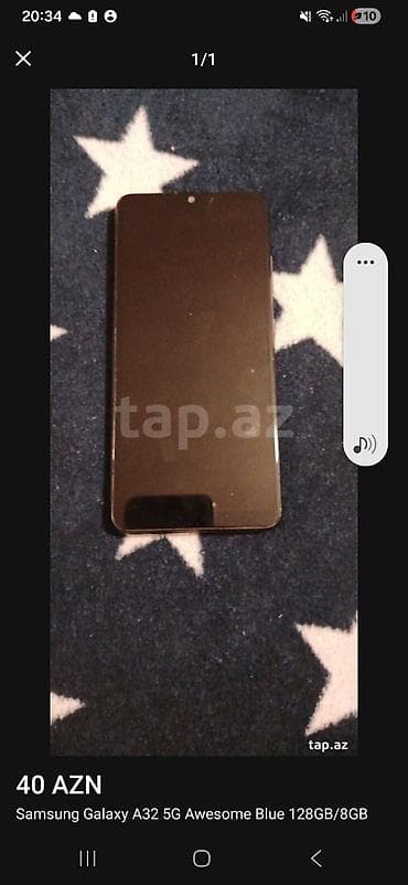 Samsung Galaxy A32 5G, 128 GB, rəng - Göy, Barmaq izi