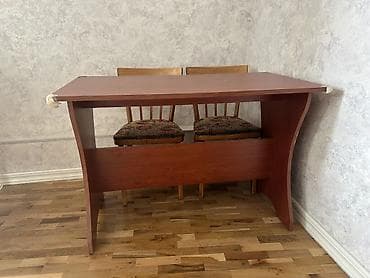 Mətbəx üçün, Açılmayan, Dördbucaq masa, 2 stul