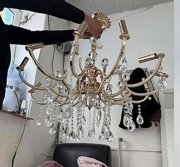 listur sekilleri: Çılçıraq, 8 lampa, Metal — 4