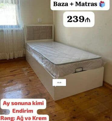 carpayilar divanlar: Yeni, Təknəfərlik çarpayı, Bazasız, Matras ilə, Siyirməsiz, Azərbaycan — 6