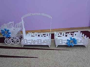 dırnaq bəzəkləri: Yeni doğulan üçün dekorativ dəst – 3 hissədən ibarət ağ rəngli tematik — 6