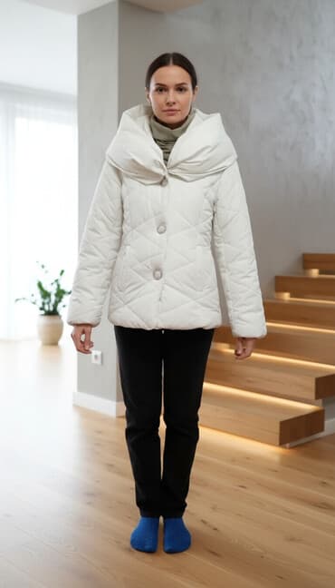 женская косуха из кожзама: Пуховик куртка — 2