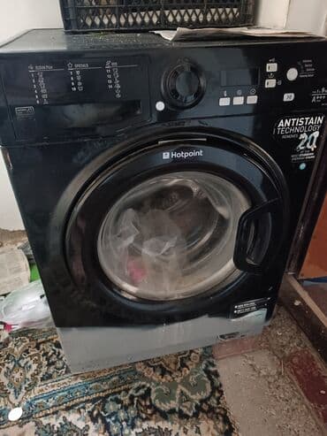 Tikiş maşınları: Paltaryuyan maşın Hotpoint Ariston, 9 kq, Təmirə ehtiyacı var, Qurutmasız, Kredit yoxdur, Ödənişli çatdırılma — 1