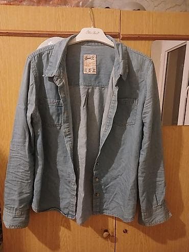 Рубашки: Denim köynək - Material: Cins (yüngül denim) - Rəng: Açıq mavi — 1