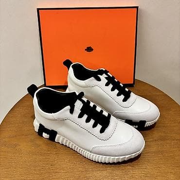 Ağ-qara dizaynda Hermes Bouncing Sneaker idman ayaqqabısı Təzədi — 1