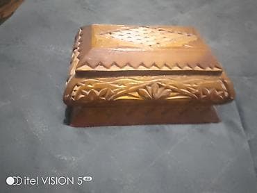 qapi dekoru: Əl oyma naxışlı taxta qutu - Material: tam taxta (təbii ağac), laklı — 4