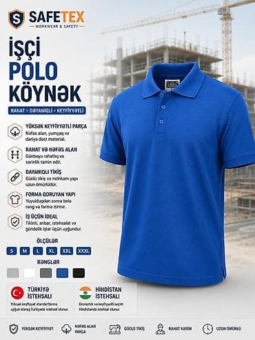 iş formasi: SAFETEX İşçi Polo Köynək Xüsusiyyətlər: - Yüksək keyfiyyətli parça — 9