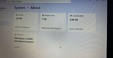 Noutbuk və netbuklar: İşlənmiş Lenovo 15.6 ", AMD Ryzen 3, 256 GB — 3