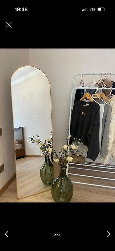 yataq ortukleri: Güzgü Döşəmə üstü, Dekorativ, Çərçivə ilə — 8