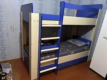 matras alti: İki mərtəbəli uşaq çarpayısı - Model: klassik ikiqat (üst və alt yer) — 2