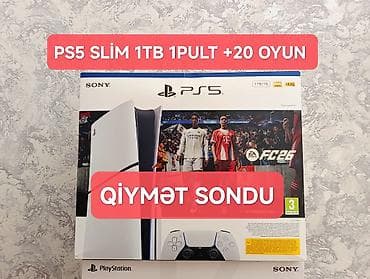 sony video: Qiymət sondu❗ 2026 model–Şəkildəki PS5 slim 1tb CFI-2116 Az — 1