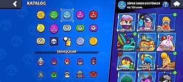 oyun alanı: Brawl Stars oyun hesabı. Hesabın ekran görüntülərinə əsasən aşağıdakı — 3