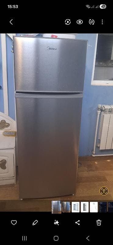alıram: Yeni 1 qapılı Midea Soyuducu Satılır, rəng - Boz, Təkərli — 2