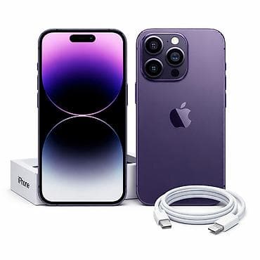 irşad ayfon 14: IPhone 14 Pro, 128 GB, Deep Purple, Barmaq izi, Simsiz şarj, Face ID — 1