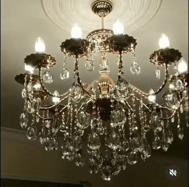 Çılçıraq, 10 və daha çox lampa, Metal