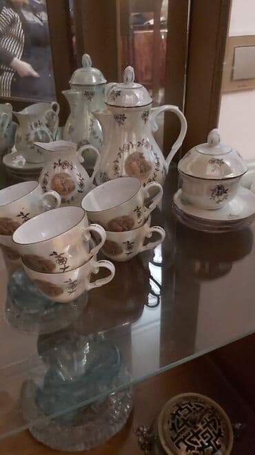 Termoqablar: Çay dəsti, rəng - Bej, Farfor, Almaniya — 2