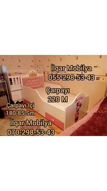 ucuz krafat: Qız üçün, Yeni, Çarpayı, Bazasız, Matrassız, Siyirməsiz — 1