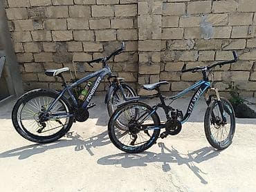 velo 24: Salam.İki ədəddən ibarət işlənmiş işlək vezyetde dağ velosipedi — 1