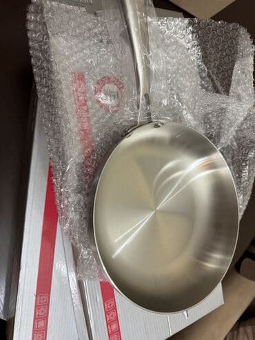 Qab-qacaq və mətbəx ləvazimatlarının alışı: Tava, rəng - Gümüşü, Paslanmayan polad, 24 sm — 4