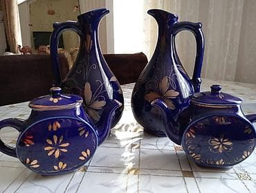 Çay dəsti, rəng - Mavi, Keramika — 2
