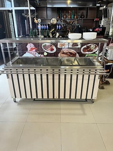 restoran avadanlıq: İsti yeməklər üçün bufet xətti – paslanmayan Nerjavik vitrinli — 1