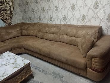 metbex ucun kunc divan: Künc divan dəsti - Forma: L-şəkilli, geniş oturacaq sahəsi və dərin — 4