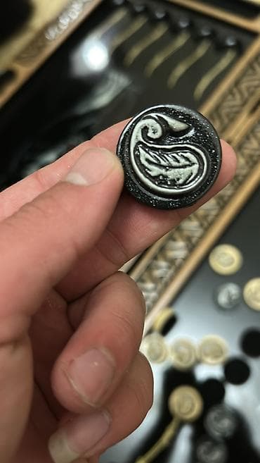 Нарды: Taxta nərd dəsti – əl işı - Material: Qoz ağacından hazırlanıb - — 3