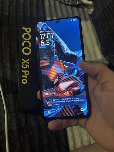 pocophone f3: Poco X5 Pro 5G, 256 GB, rəng - Qara, Barmaq izi — 2