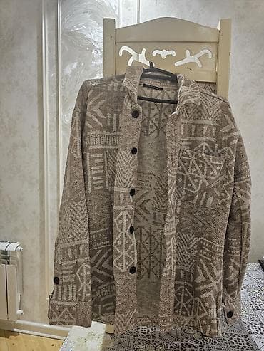 qış köynəkləri: Antony Rossi kişi köynək-jaket (overshirt) - Rəng: bej/qəhvəyi — 2