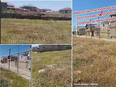 Endirim ❗Biləcəri qəs 3 sot Torpaq 32.000 AZN Cox Təcili satılır