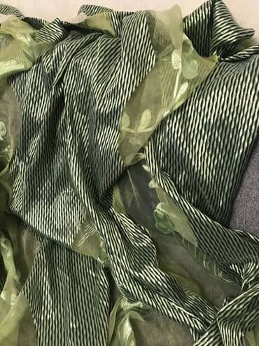 pərdə karniz: Продаются тюлевые занавеси салатового цвета на карниз 4 метра, высота — 2