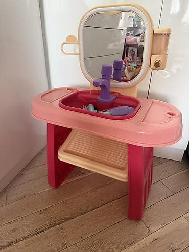 Uşaq üçün plastik oyuncaq “vanna otağı”/lavabo dəsti - Güzgülü lavabo — 1