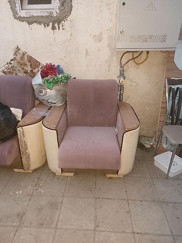 Кресла: Б/у, Кресло, Ткань — 3