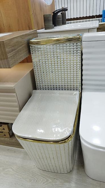 Premium dizaynlı unitaz – komoda tipli, arxa çənlə birgə monoblok