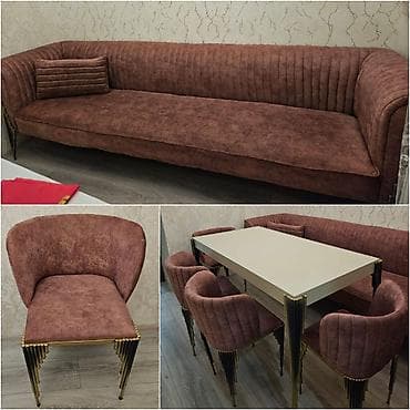 Divan ve 6 stul bir masa desti birlikdə satilir Tecili . Qiymet 330