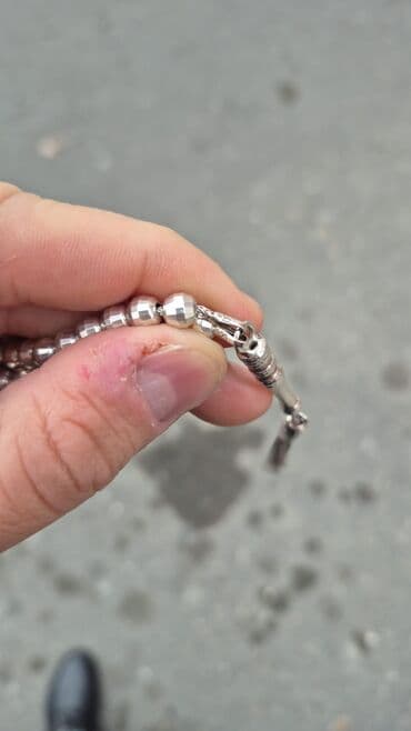 gun eynəyi: 925 gümüş təsbeh - Material: 925 əyar gümüş (ziyrək hissədə “925” — 1