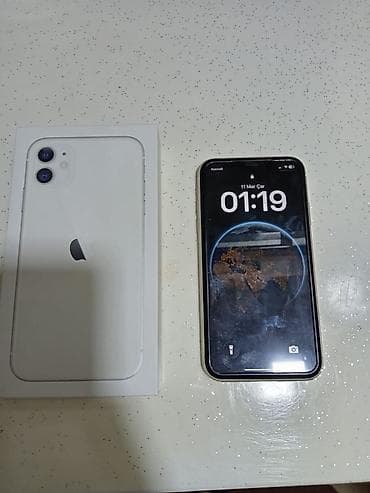 iphone 11 pro duos: IPhone 11, 128 GB, Ağ, Barmaq izi, Face ID — 3