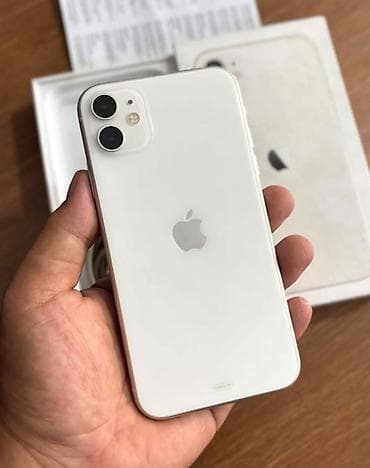 IPhone 11, 128 GB, Ağ, Zəmanət, Simsiz şarj, Face ID lalafo.az -da IPhone 11, 128 GB, Ağ, Zəmanət, Simsiz şarj, Face ID