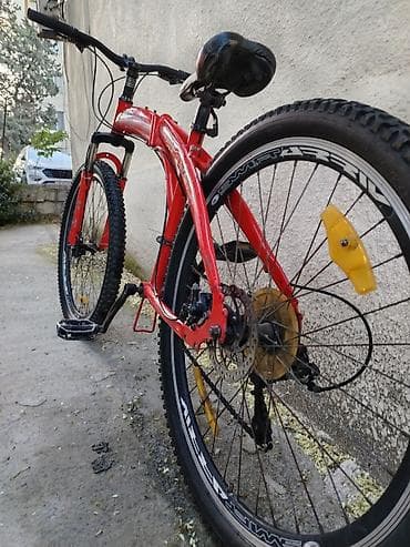 velesiped: Dağ velosipedi – 26” - Rəng: qırmızı Sürülür hal hazırda Ünvan 4 mkr — 9