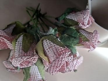 Süni güllər: Dekorativ mini qızılgüllər. 12 ədəd. - İstifadə sahələri: əl işləri və — 5