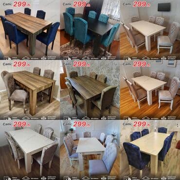 стол из массива дерева: Для гостиной, Новый, Нераскладной, Прямоугольный стол, 6 стульев — 3