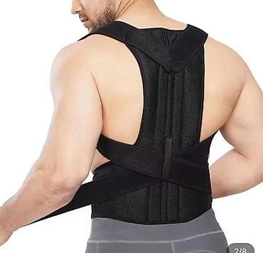 Корректоры осанки: Qara rəngdə, elastik və tənzimlənən bel və kürək düzləndiricisi. Rahat — 2