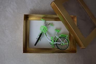 Masaüstü dekorativ velosiped maketi - Rəng: ağ-yaşıl - Material