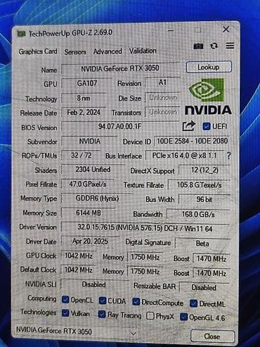 rtx 4070 super qiymeti: Videokart NVidia GeForce RTX 3050, 6 GB, Yeni — 8