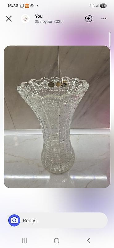 xrustal qab: Bir vaza, Xrustal — 1