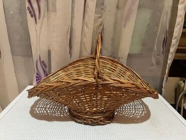 əjdaha meyvəsi: Təbii söyüddən əl işı səbət - Material: təbii söyüd çubuqları, əl ilə — 5