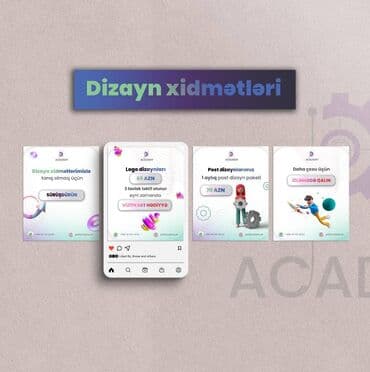 Dizayn xidmətləri - Logo dizaynı – 60 AZN. 3 müxtəlif eskiz təklifi