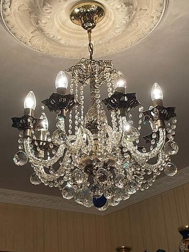 lustr: Çılçıraq, 8 lampa, Xrustal — 1