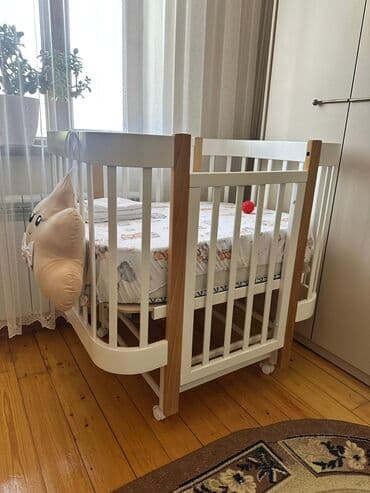 tuya ağacı: Oğlan və qız üçün, Yeni, Yumru, Beşik, Dəst ilə, Matras ilə, Yellənmə mexanizmsiz — 3